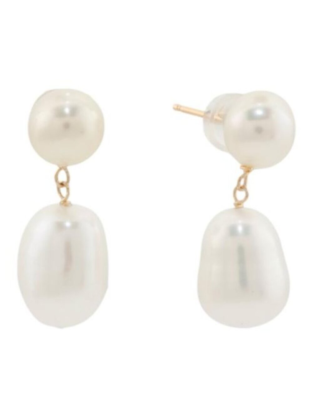 GEORG K Made In Usa 14kt White Freshwater Pearl Dangle Earring